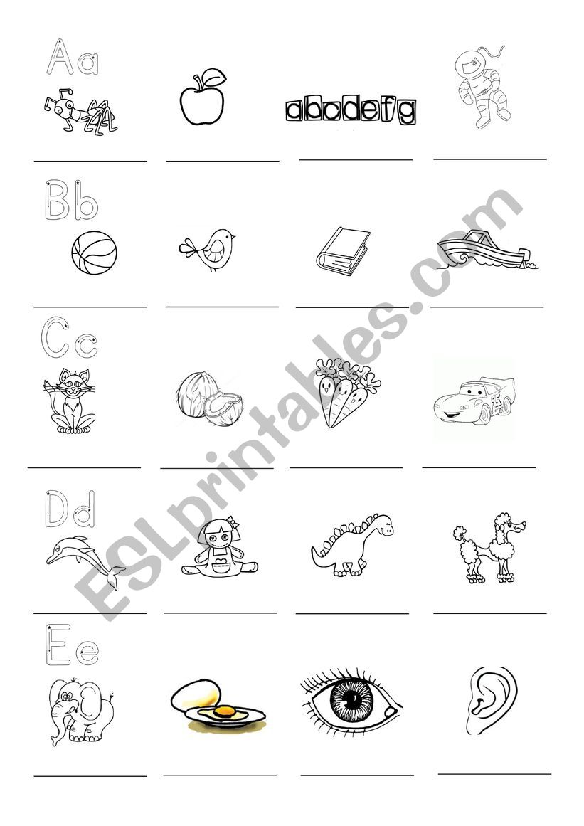 ALPHABET worksheet