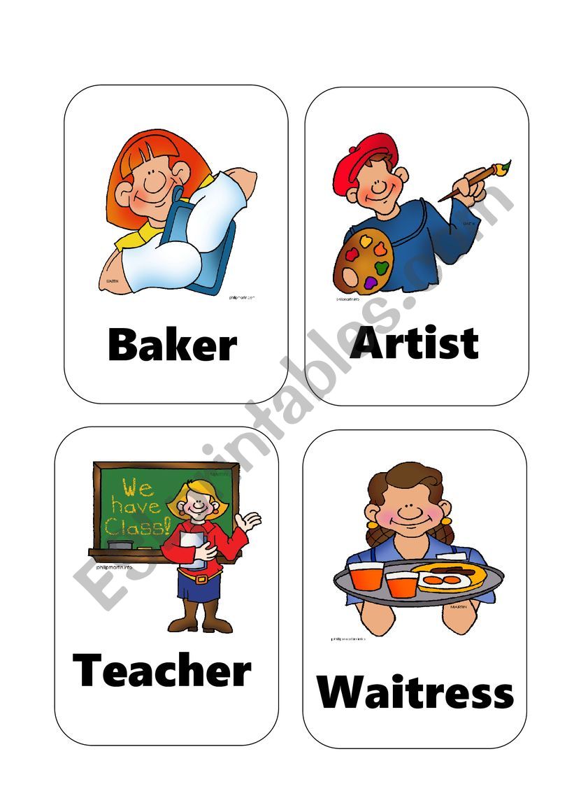 Jobs Flashcards worksheet