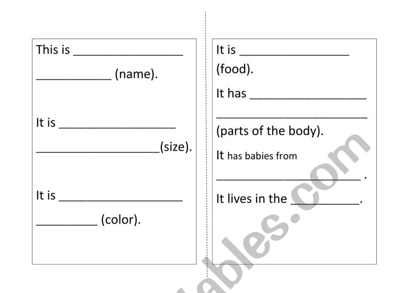 Pet Passport worksheet