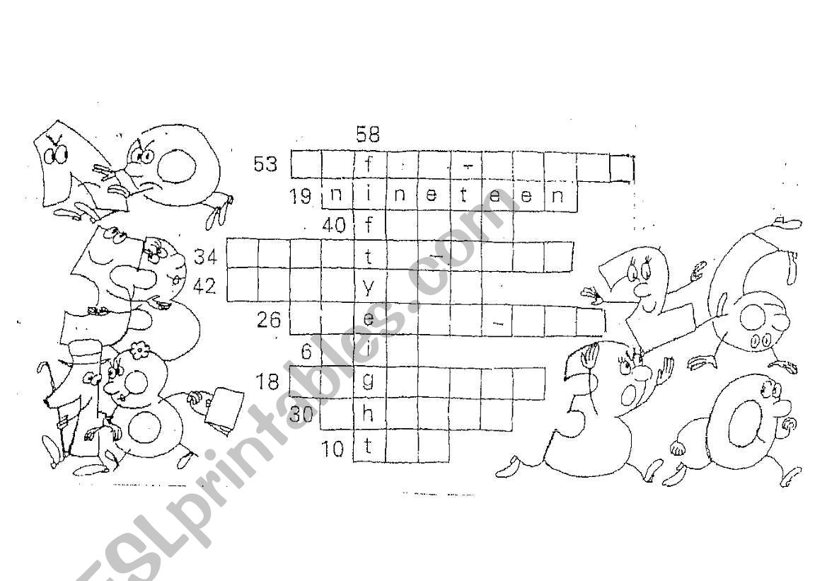 Lets solve the number puzzle worksheet