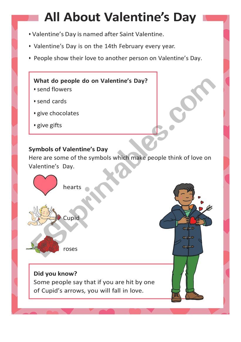 valentineÂ´s day - ESL worksheet by aneramo