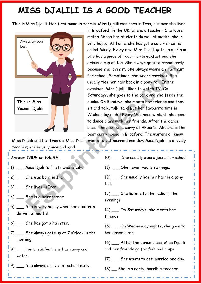 Present simple tense practice with Miss Djalili and Mrs Smith