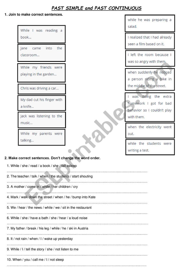 Past simple or past continuous