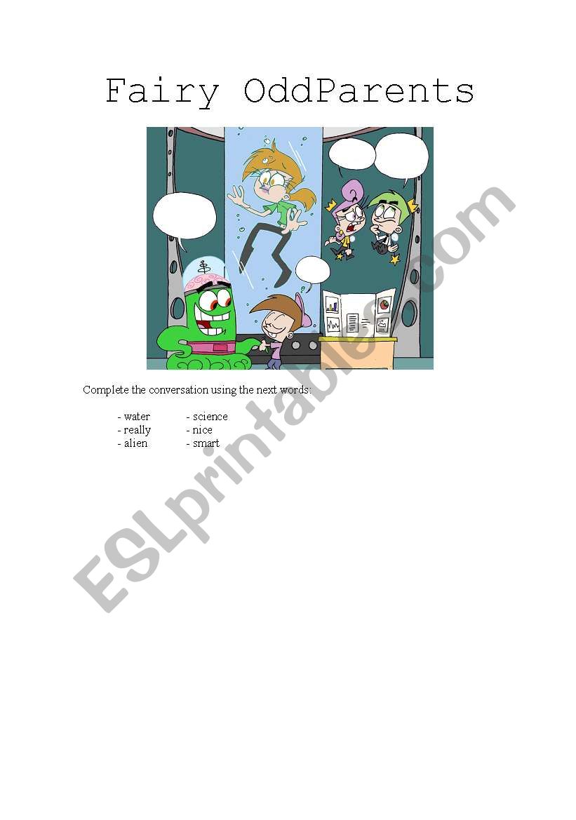 Conversation Cartoon with the Fairy Oddparents