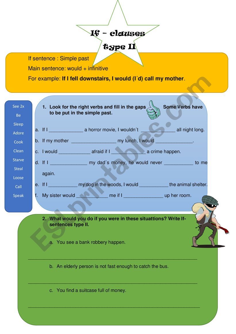 If - clause type II worksheet