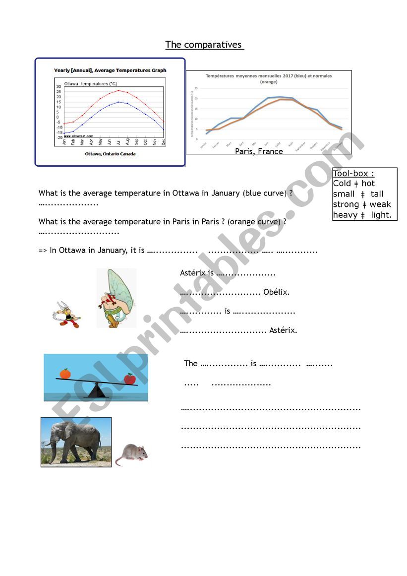 comparatives worksheet