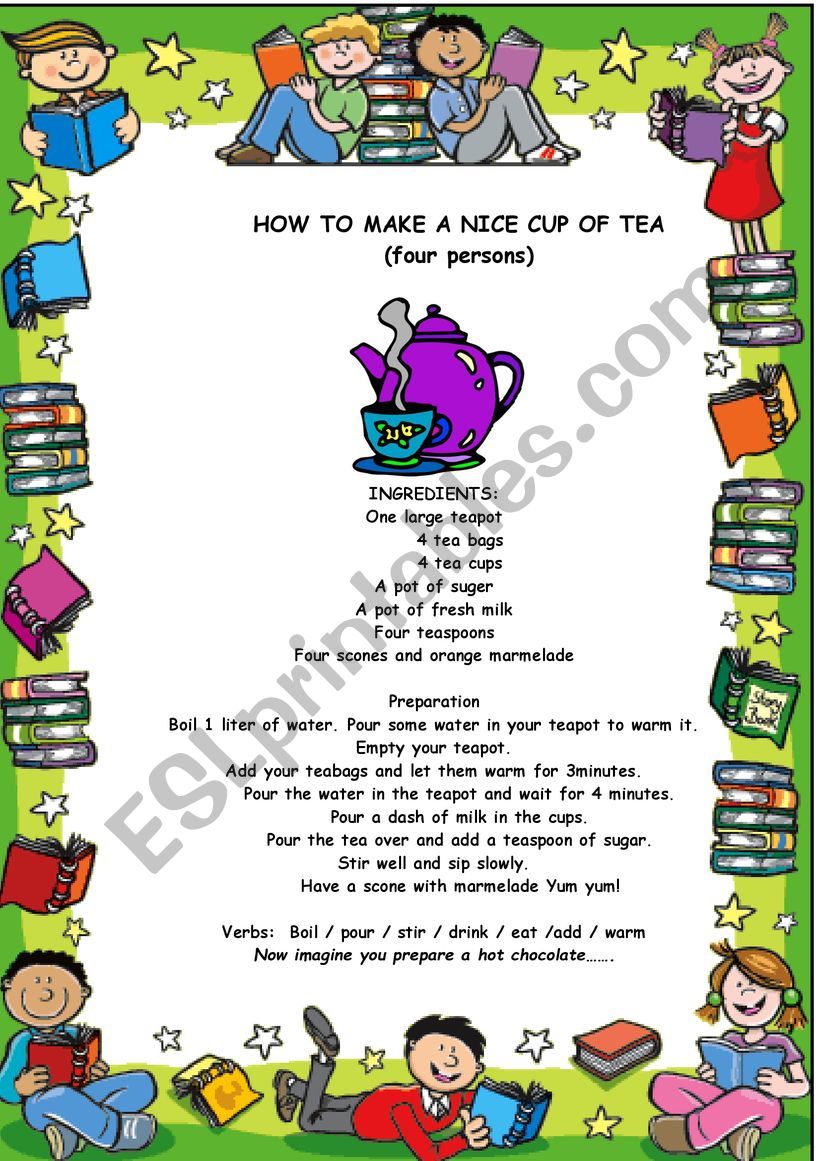 HOW TO PREPARE A NICE CUP OF TEA