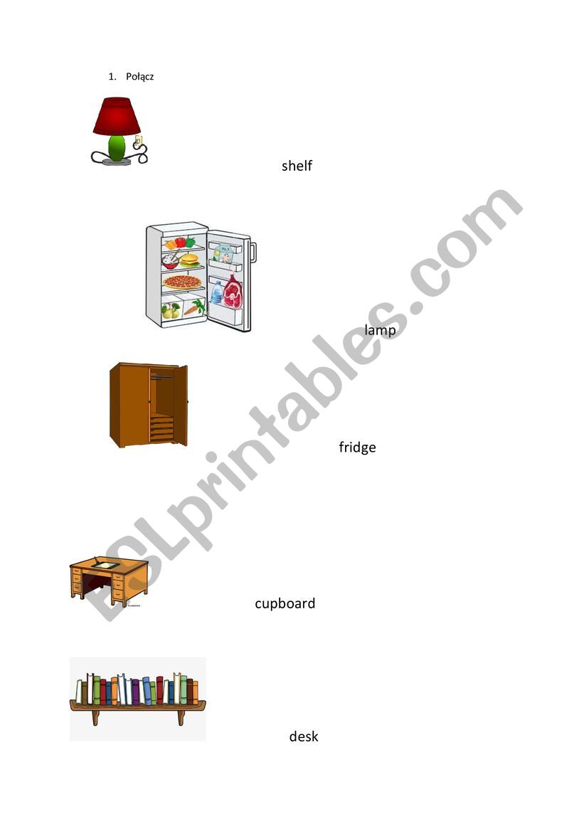 furniture worksheet