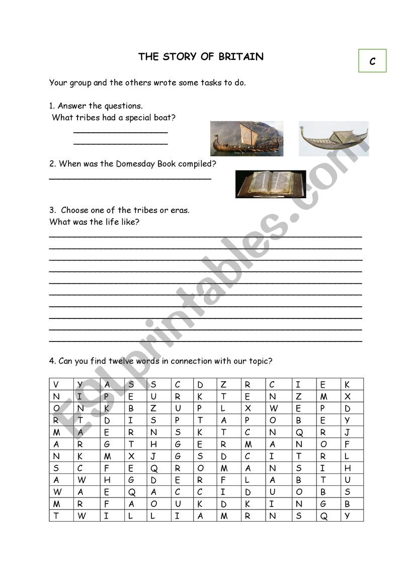 The Story of Britain worksheet