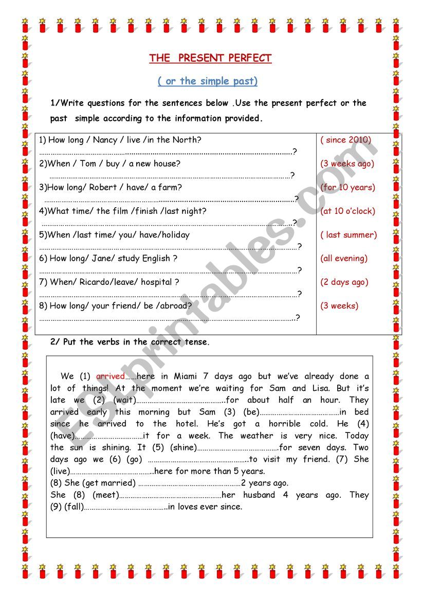 Present Perfect or simple past