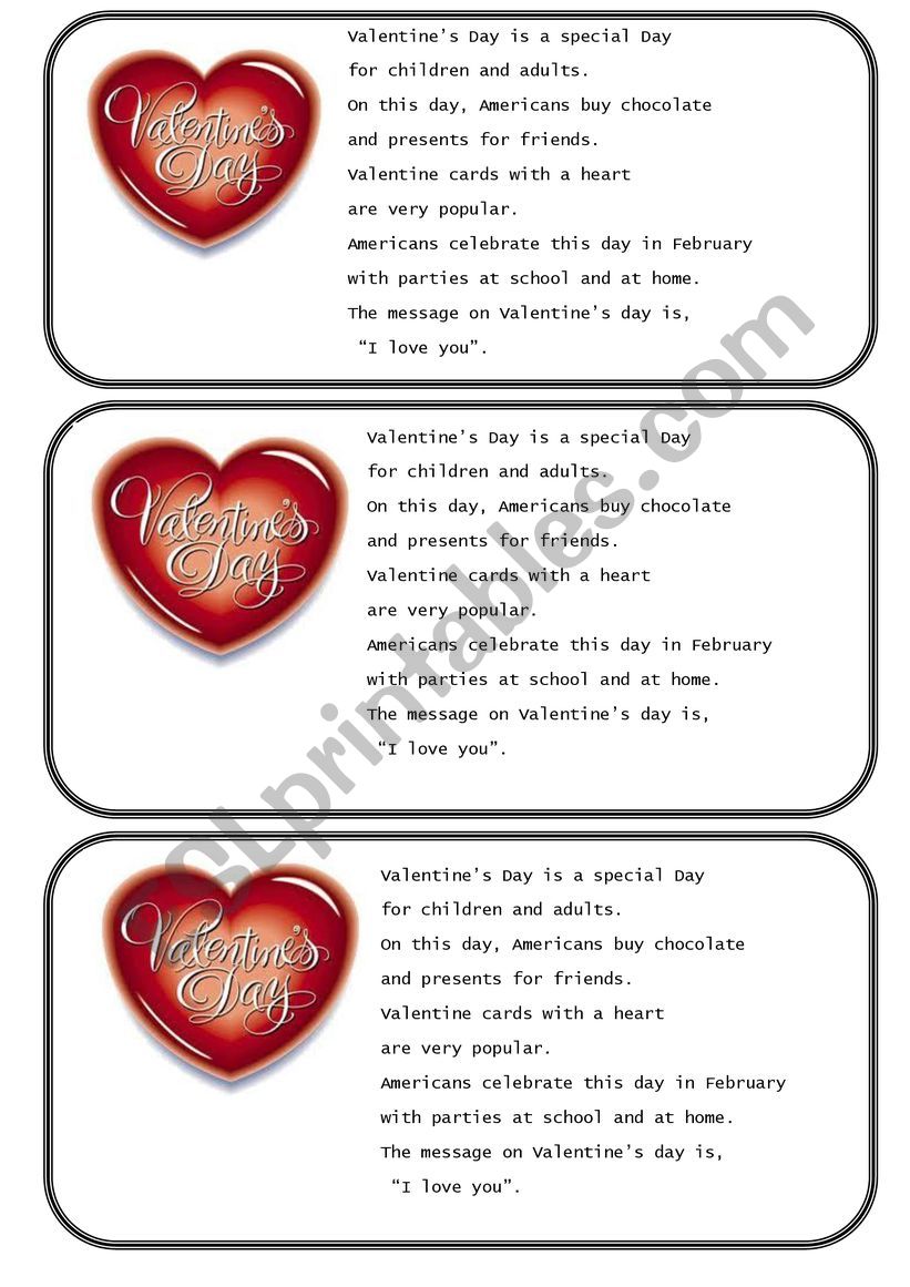 Valentineday worksheet