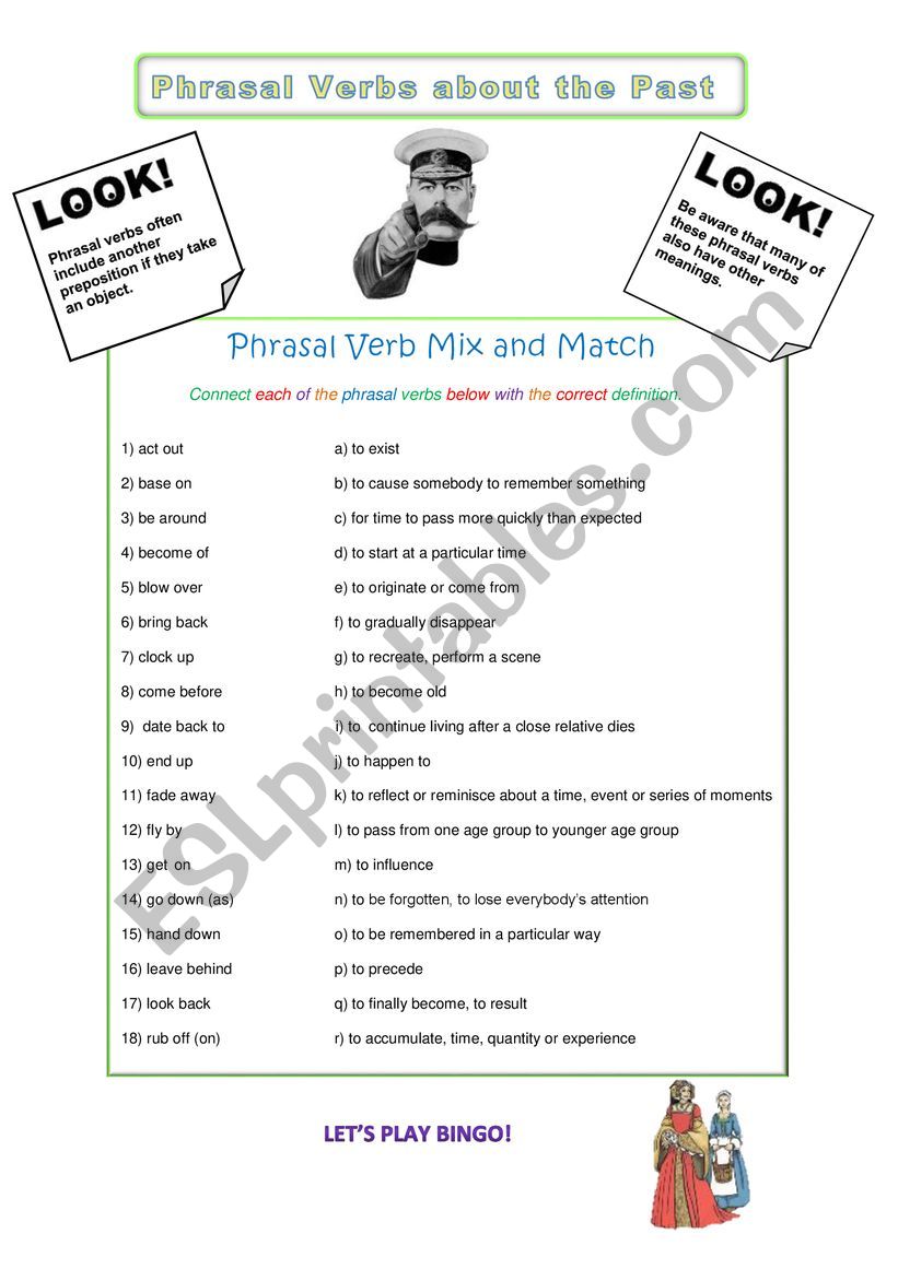 Phrasal Verbs About The Past and History