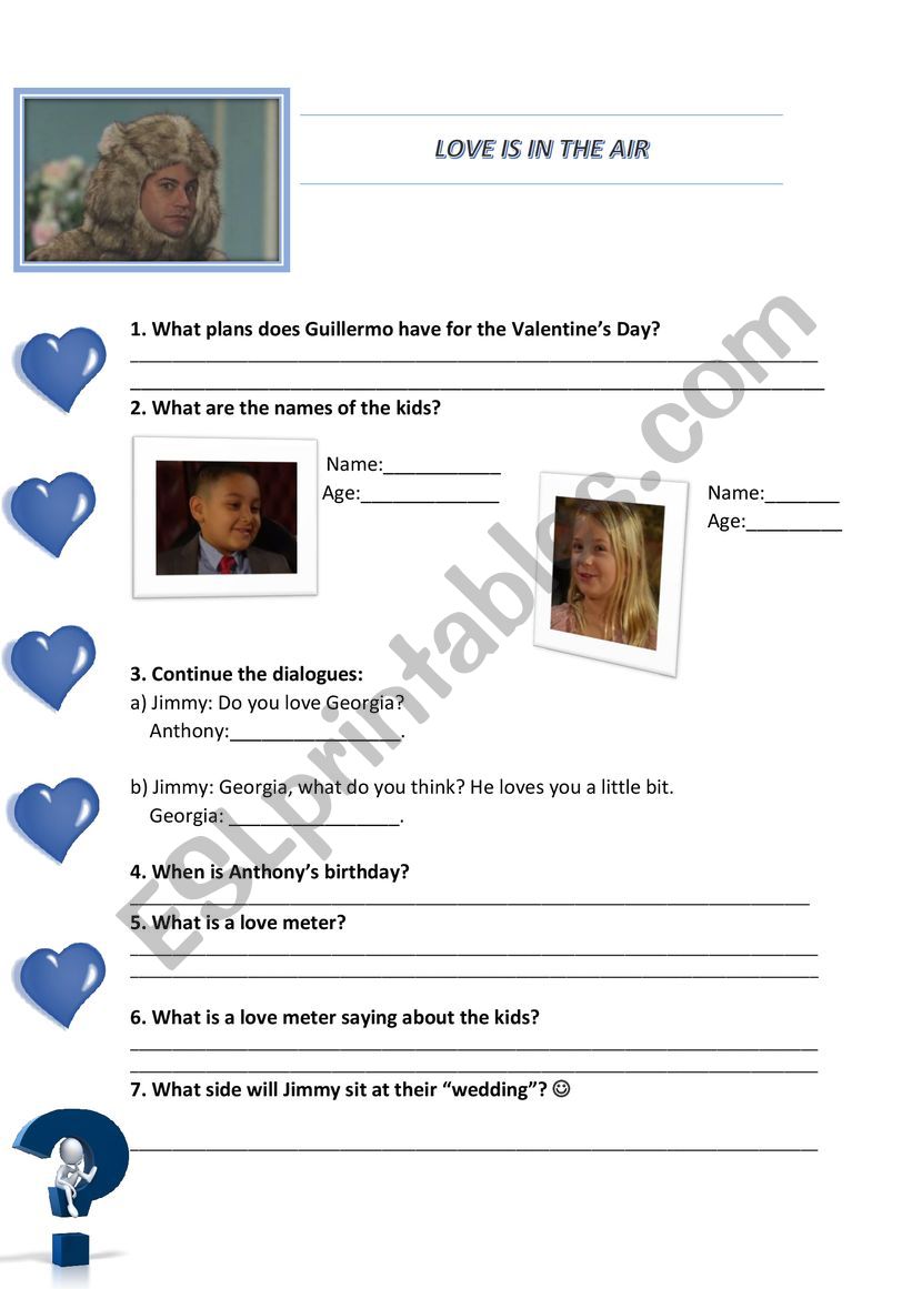 Video worksheet (Love is in the air)