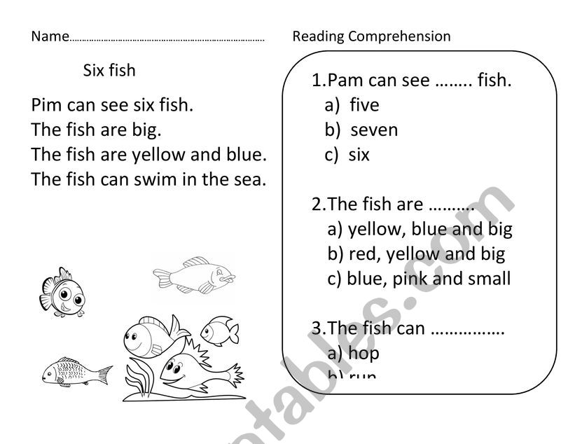 Reading comprehension for Phonics