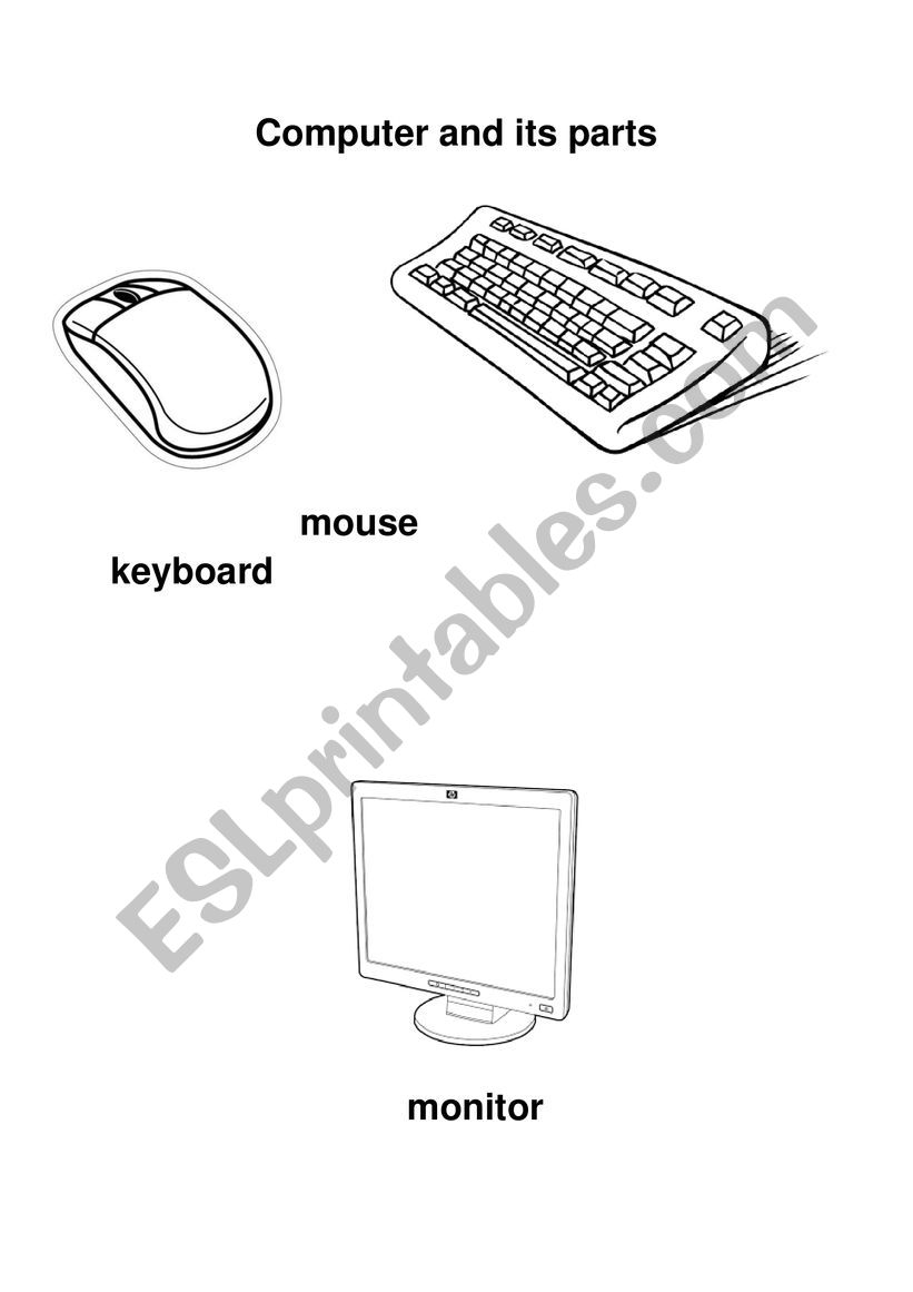 Computer parts worksheet