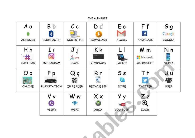 THE ALPHABET worksheet