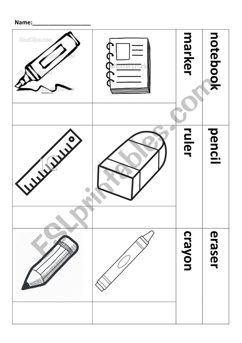 stationery_cut and paste worksheet
