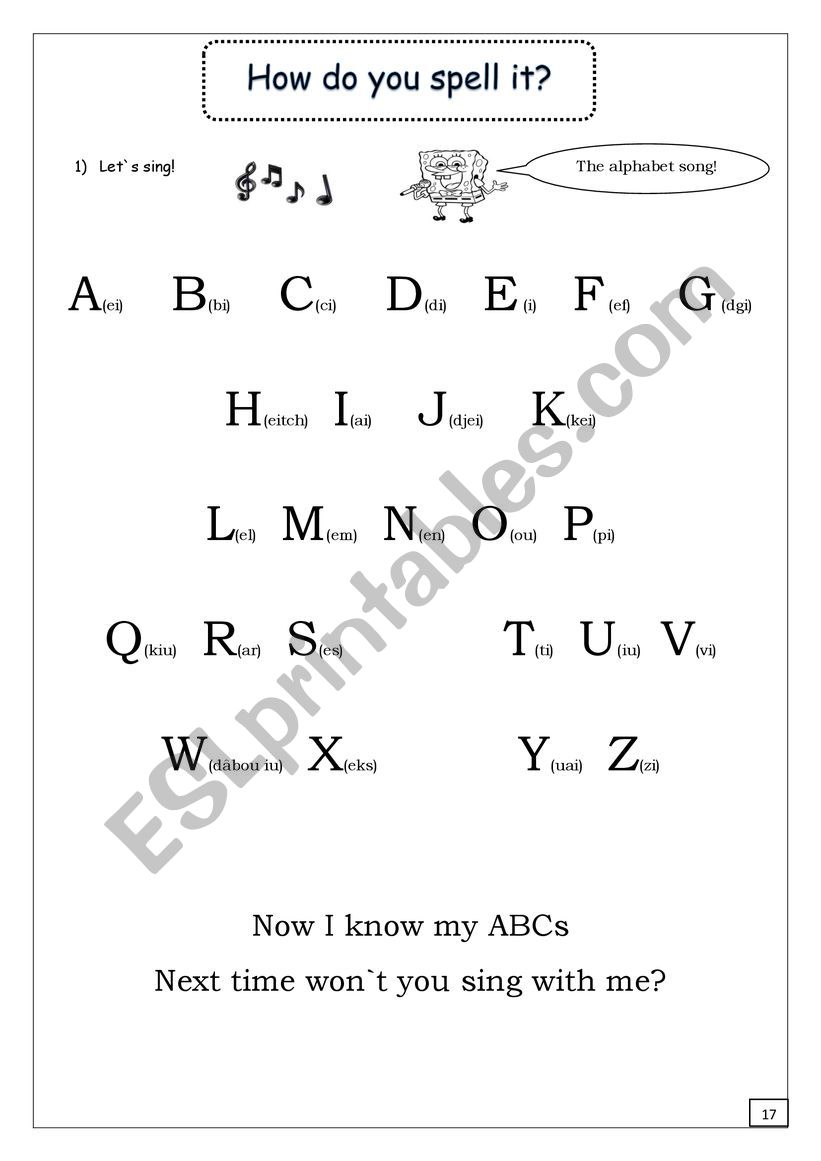 The Alphabet worksheet