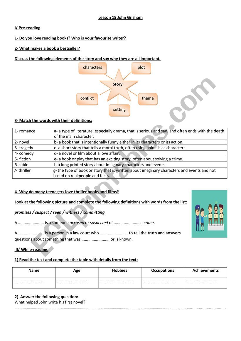 John Grisham worksheet