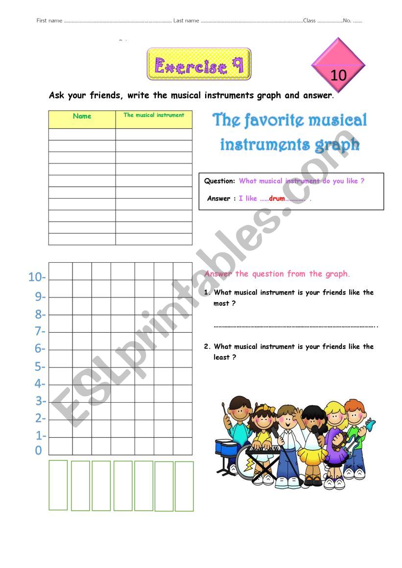 Instruments 8 worksheet