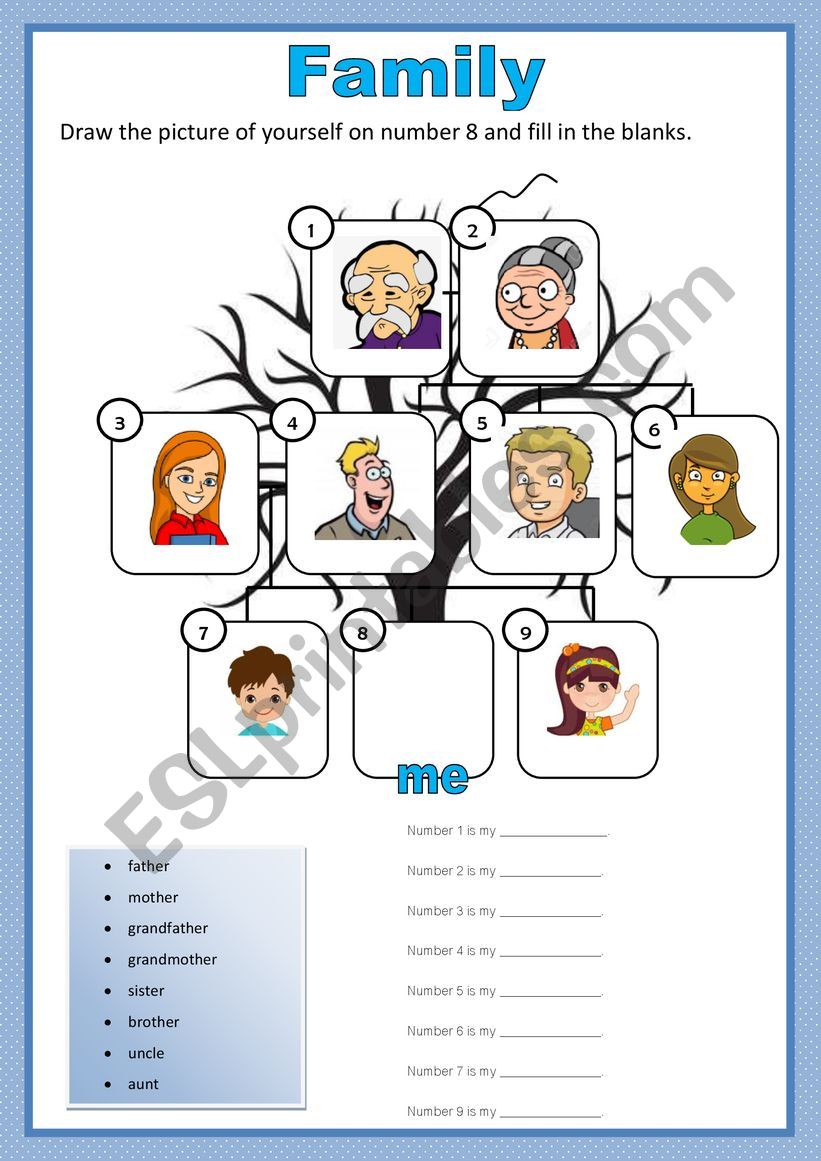 Family worksheet