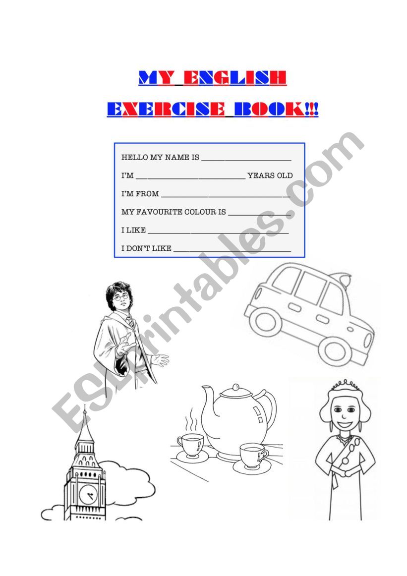 My English Exercise Book Cover