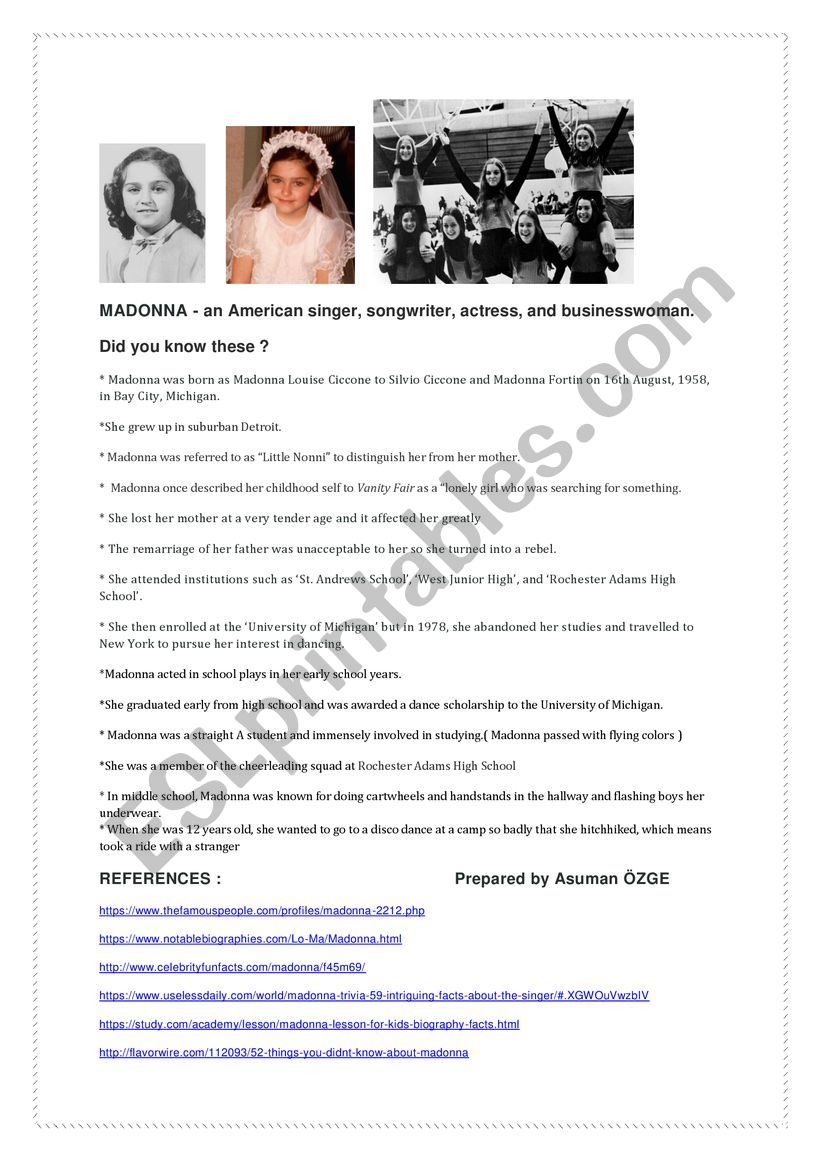 “Little Nonni”  worksheet