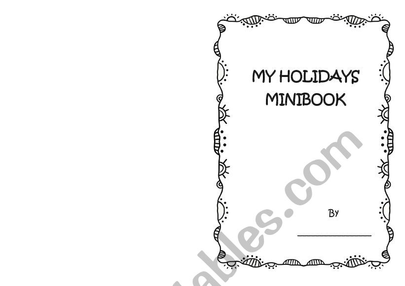 My Holiday Minibook worksheet