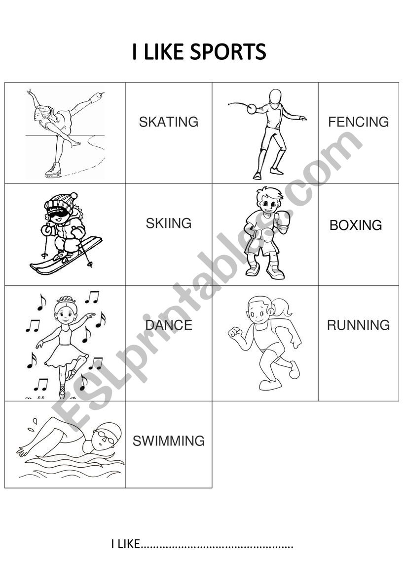 Sports worksheet