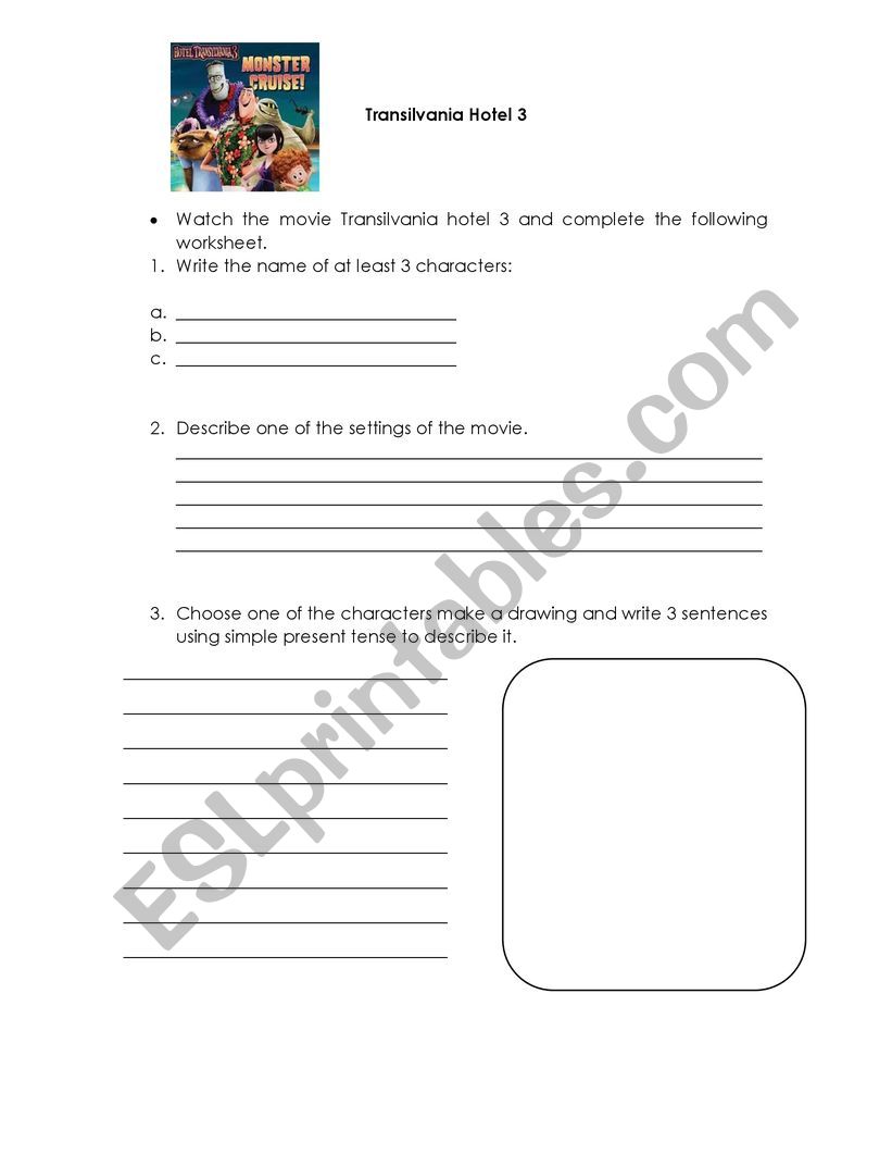 Transilvania Hotel 3  worksheet