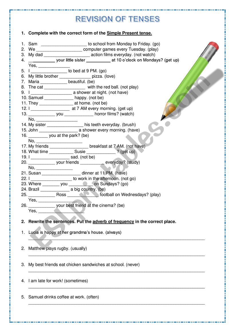 SIMPLE PRESENT / PRESENT CONTINUOUS