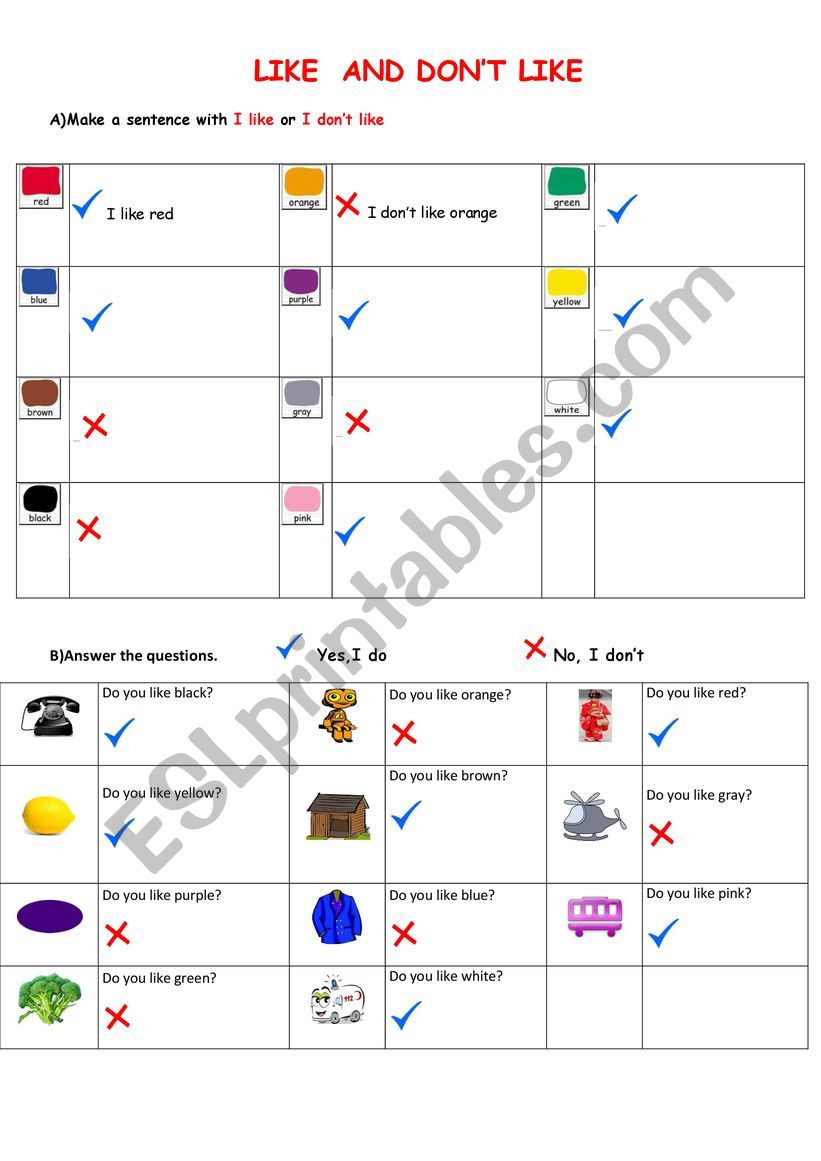 color worksheet