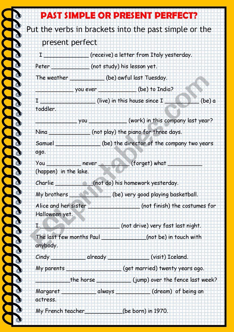 Past simple or present perfect?