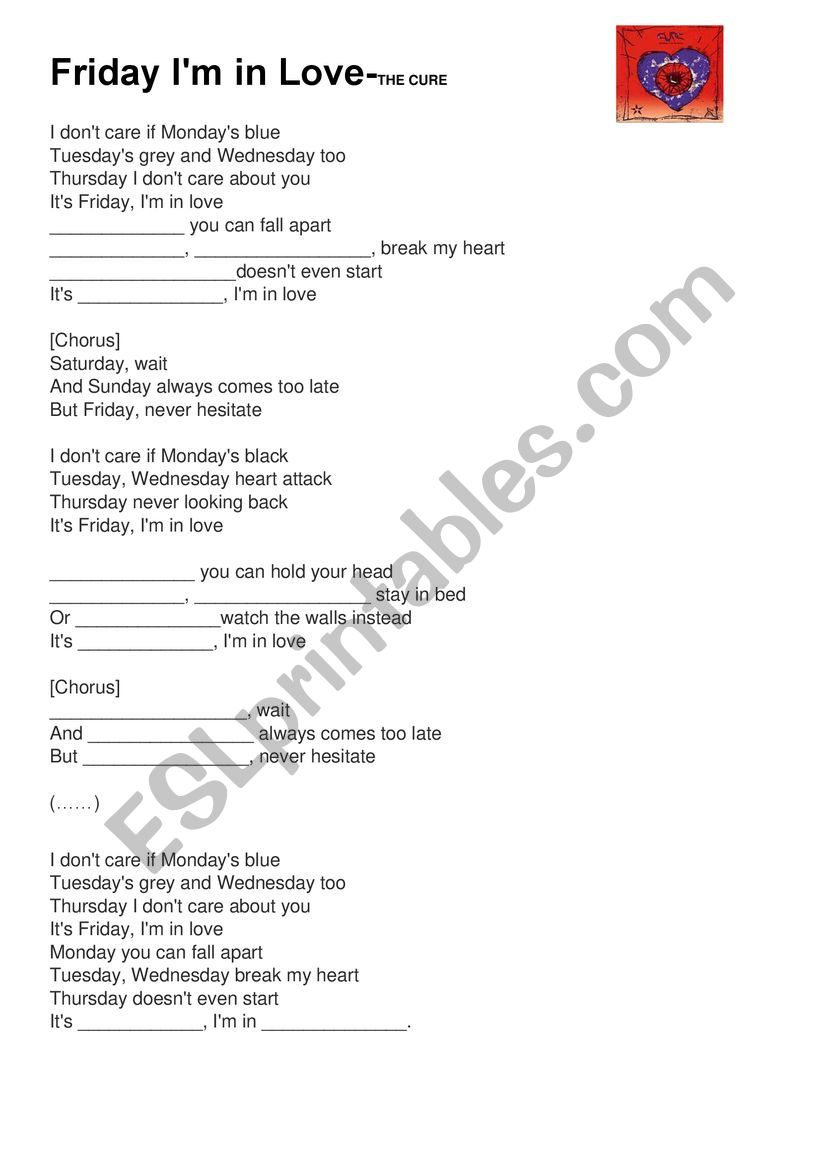 Song worksheet