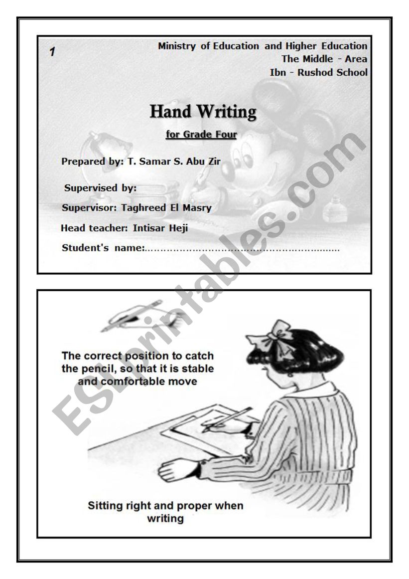 handwriting worksheet
