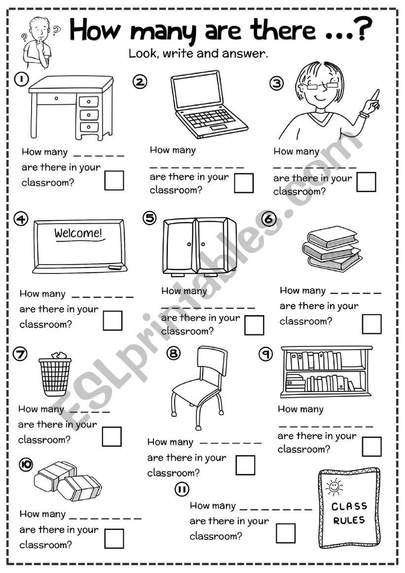 How many are there ...? worksheet