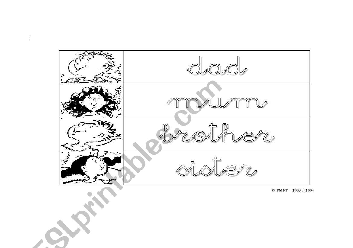 Family worksheet