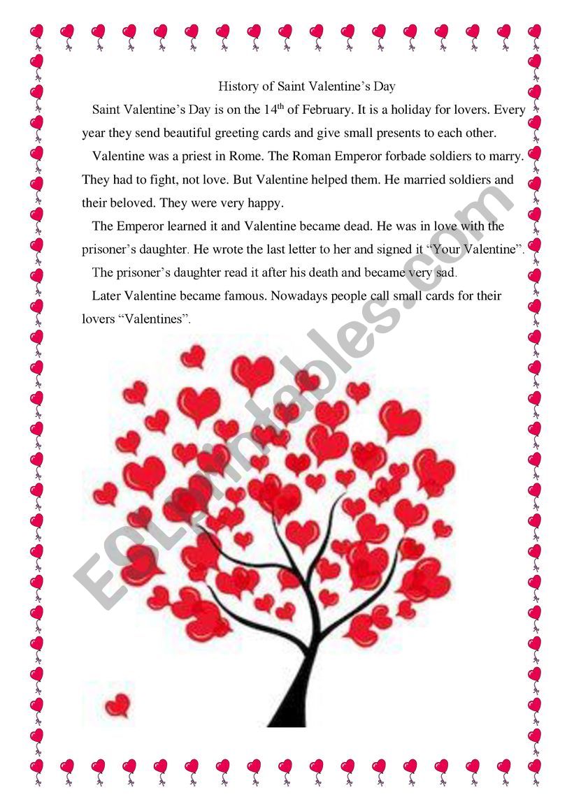 History of Saint Valentines Day