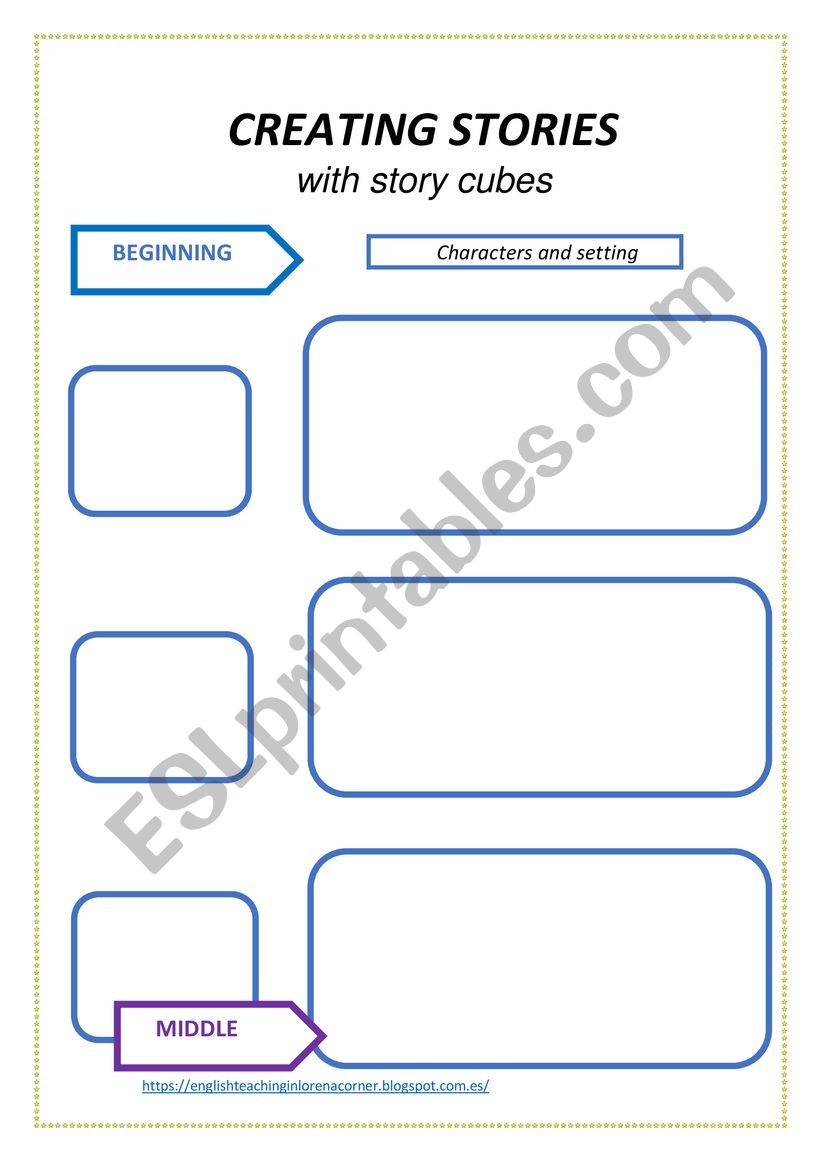 Story cubes worksheet