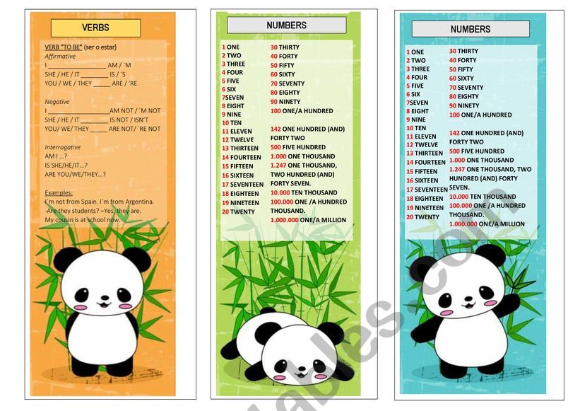 Bookmarks for children worksheet