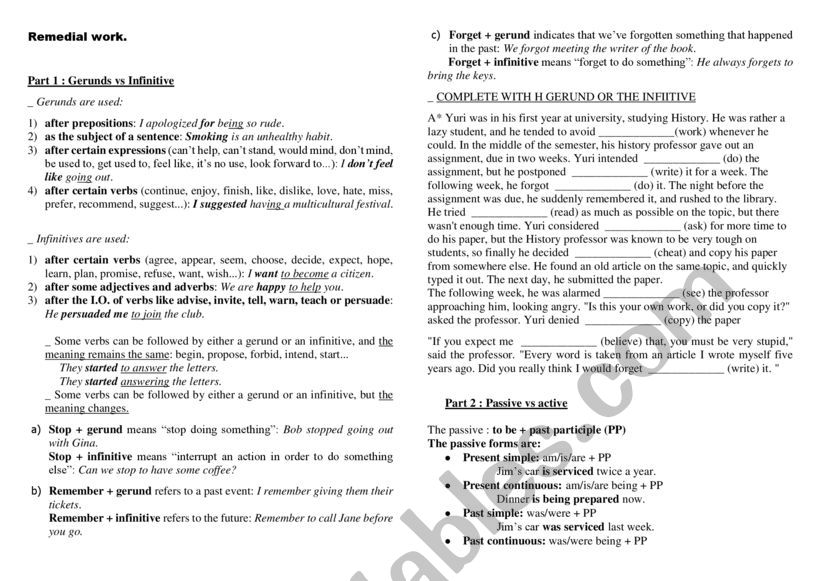 consolidation materials worksheet