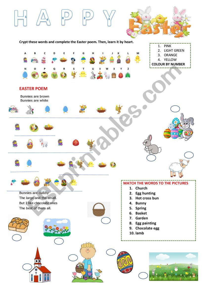 EASTER worksheet