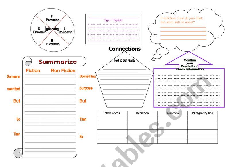 reading comprehension worksheet