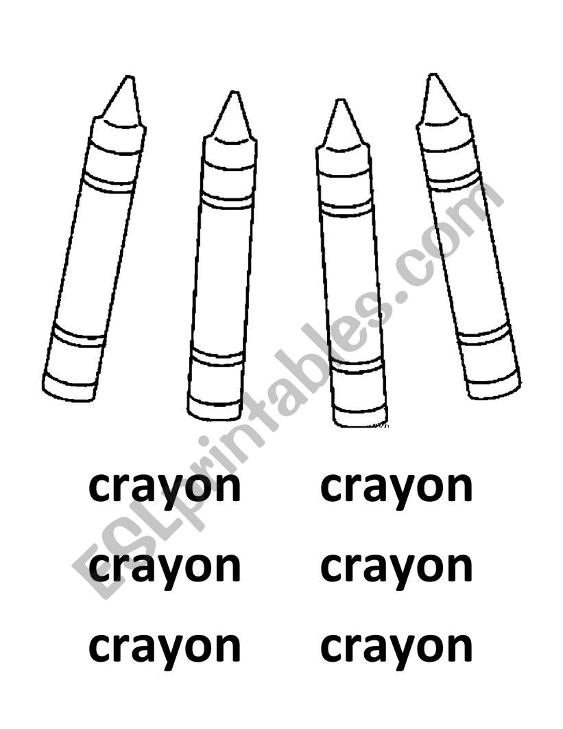 Classroom object tracing worksheet