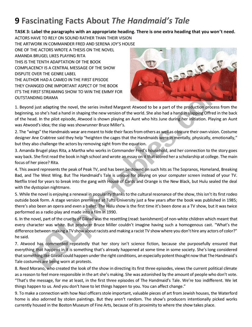 9 Fascinating Facts About The Handmaidâ€™s Tale