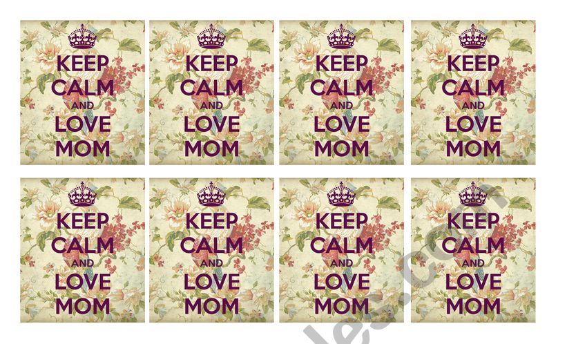 MothersÂ´ Day worksheet