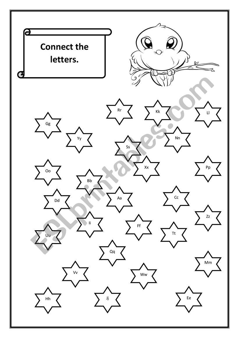 Connect the letters worksheet