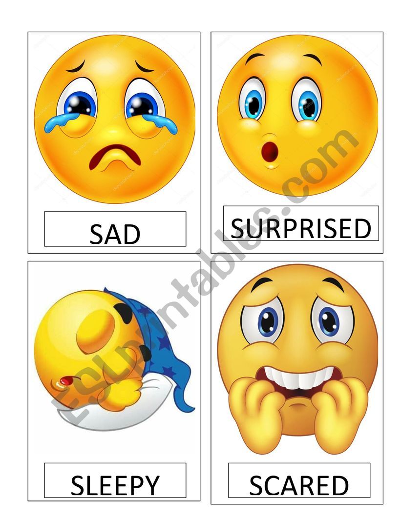emotions flashcards worksheet