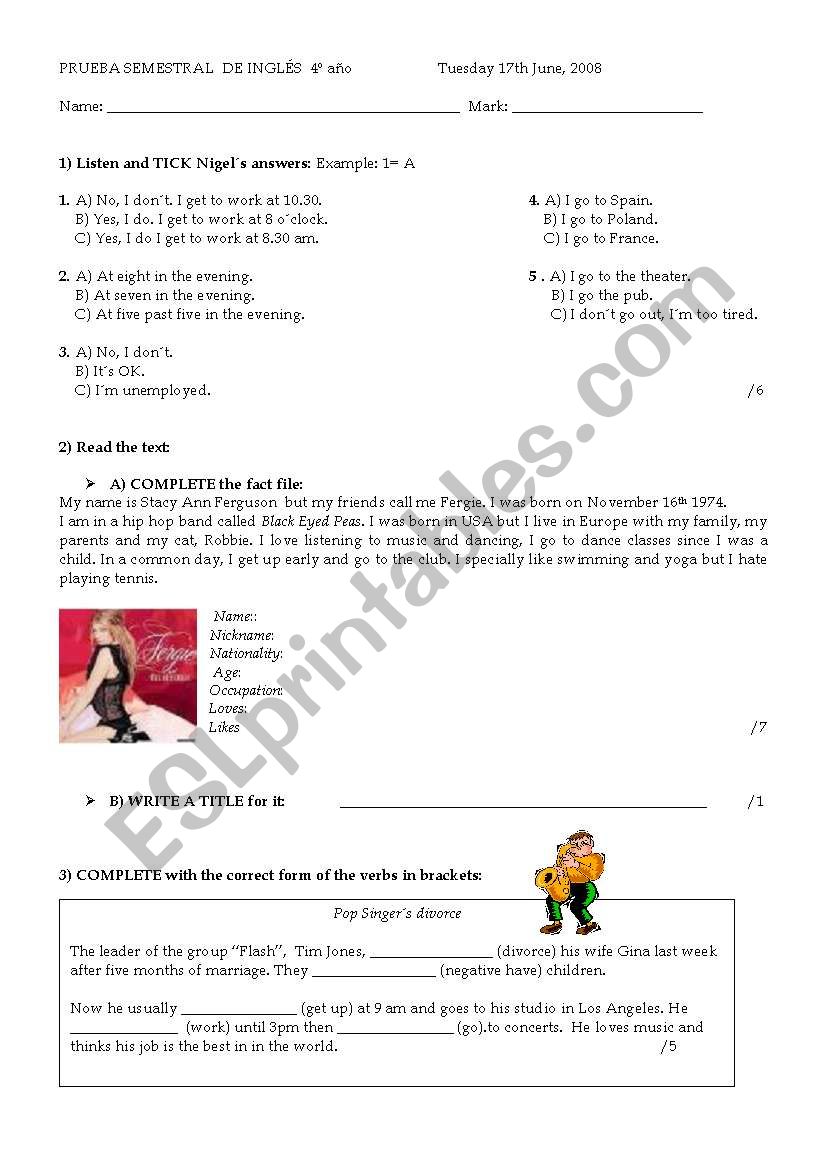 Test worksheet