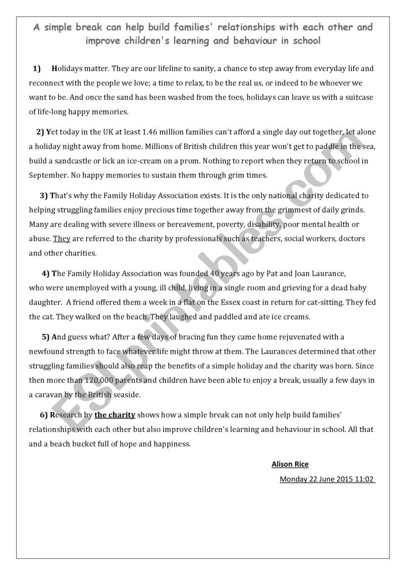 4th form end-term test 1 reading and language